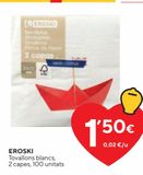 Oferta de Servilletas de papel eroski por 1,5€ en Caprabo