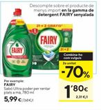 Oferta de Detergente Fairy por 5,99€ en Caprabo