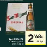 Oferta de SAN MIGUEL Cerveza pack 6x0,25 L por 2,68€ en Caprabo