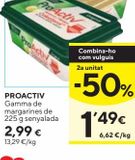 Oferta de PROACTIV Margarina sabor mantequilla 225 g por 2,99€ en Caprabo