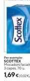 Oferta de SCOTTEX Faciales 3 capas 70 Uds por 1,69€ en Caprabo