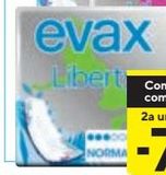 Oferta de EVAX LIBERTY Compresa normal 12 Uds por 3,15€ en Caprabo