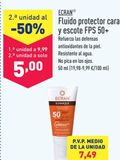 Oferta de Crema solar Ecran por 9,99€ en ALDI