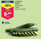 Oferta de Pepinos por 0,69€ en ALDI