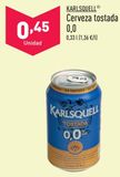 Oferta de Cerveza sin alcohol Karlsquell por 0,45€ en ALDI