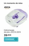 Oferta de Hidromasaje de pies Jocca por 39,9€ en La tienda en casa