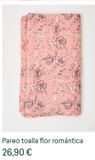 Oferta de Pareo toalla flor romántica   por 26,99€ en Natura