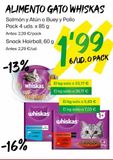 Oferta de Comida para gatos Whiskas por 1,99€ en Ahorramas