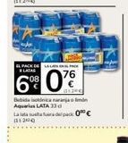 Oferta de Bebida isotónica Aquarius en Supermercados Charter