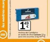 Oferta de KIDS  149  Anchoa del Cantábrico  en aceite de oliva Consum 23 g peso neto escurrido(1kg 64  en Supermercados Charter