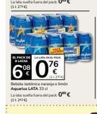 Oferta de Bebida isotónica Aquarius en Supermercados Charter