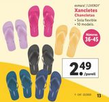 Oferta de Chanclas Livergy por 2,49€ en Lidl