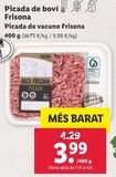 Oferta de Carne picada de vacuno por 3,99€ en Lidl