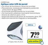Oferta de Aplique solar Livarno por 7,99€ en Lidl