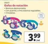 Oferta de Gafas de natación Crivit por 3,99€ en Lidl