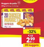 Oferta de Nuggets de pollo por 2,99€ en Lidl