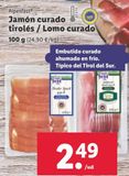 Oferta de Jamón curado alpenfest por 2,49€ en Lidl