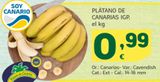 Oferta de Plátanos de Canarias por 0,99€ en HiperDino