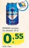 Oferta de Cerveza sin alcohol dorada por 0,55€ en HiperDino