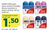 Oferta de Desodorante Sanex por 3€ en HiperDino