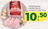 Oferta de Jamón cocido extra El Pozo por 10,5€ en HiperDino