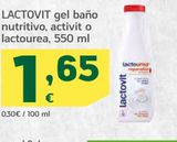 Oferta de Gel de baño Lactovit por 1,65€ en HiperDino