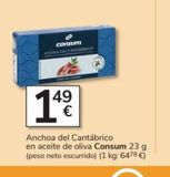 Oferta de Anchoas del Cantábrico Consum por 1,49€ en Consum