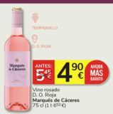 Oferta de Vino rosado Marqués de Cáceres por 4,9€ en Consum
