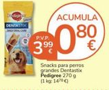 Oferta de Snacks para mascotas Pedigree por 3,99€ en Consum