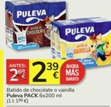 Oferta de Batido de chocolate o vainilla Puleva  por 2,39€ en Consum