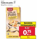 Oferta de Caldo de pollo Kania por 0,75€ en Lidl