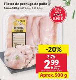 Oferta de Filetes de pollo por 2,99€ en Lidl