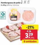 Oferta de Hamburguesas de pollo por 3,29€ en Lidl