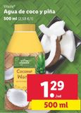 Oferta de Agua de coco Vitasia por 1,29€ en Lidl
