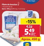 Oferta de Filetes de bacalao por 5,49€ en Lidl