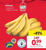 Oferta de Plátanos de Canarias por 0,99€ en Lidl