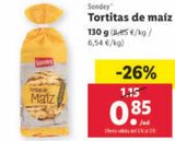 Oferta de Tortitas de maíz sondey por 0,85€ en Lidl