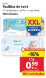 Oferta de Toallitas húmedas para bebé Lupilu por 0,99€ en Lidl