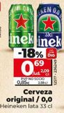 Oferta de Cerveza Heineken por 0,69€ en Maxi Dia