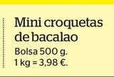 Oferta de Croquetas de bacalao por 1,99€ en La Sirena