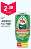 Oferta de Detergente lavavajillas Fairy  por 2€ en ALDI