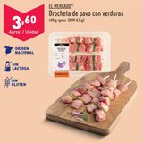 Oferta de Brochetas de pavo con verduras por 3,6€ en ALDI