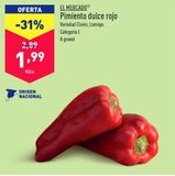Oferta de Pimientos rojos por 1,99€ en ALDI
