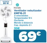 Oferta de Ventilador nebulizador KMF16-21 por 69€ en Carrefour