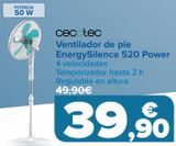 Oferta de Ventilador de pie EnergySilence 520 Power cecotec por 39,9€ en Carrefour