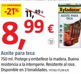 Oferta de Aceite de teca Xyladecor por 8,99€ en BAUHAUS