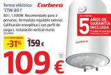 Oferta de Termo eléctrico Corberó por 109€ en BAUHAUS