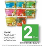 Oferta de Aceitunas picantes *EROSKI* 300 g por 2€ en Eroski