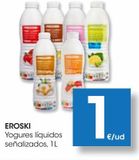 Oferta de Yogur líquido azúcar de caña *EROSKI* 1 L por 1€ en Eroski