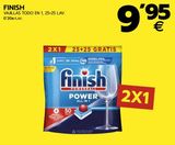 Oferta de Detergente lavavajillas Finish por 9,95€ en BM Supermercados
